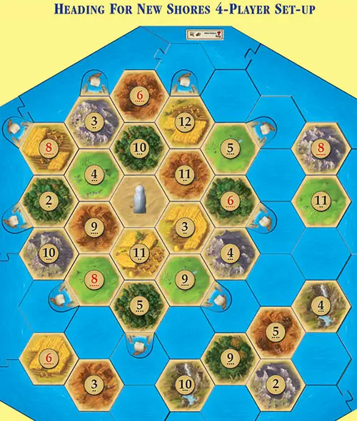 1-4 Editions Settlers of Catan Large Pirates Map