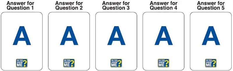 How to play Do You Know Me?, Official Game Rules