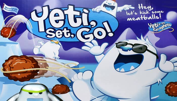 Yeti Set Go! Game Ages 4+ Meatball Kicking Mountain Playmonster 6956 NEW