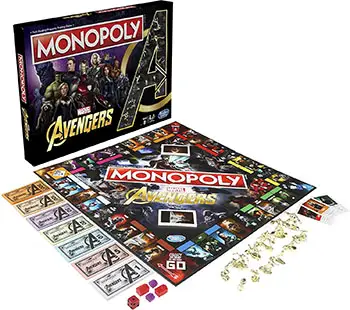 Yellow Monopoly Avengers Spare/Replacement 4 X Avengers Location Markers 