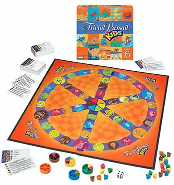 Trivial Pursuit Junior Jr 4th Edition trivia game cards for kids 1996 Hasbro 